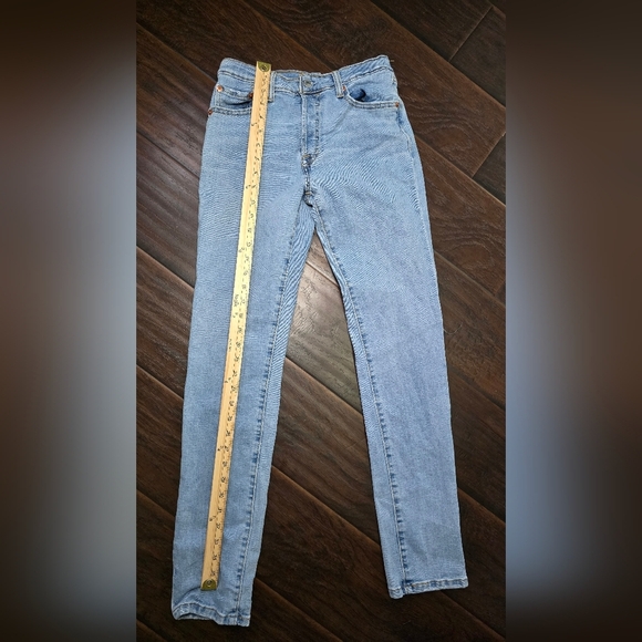 Levis 501 Girls Light Denim Blue Jeans Size 14A - Picture 3 of 12